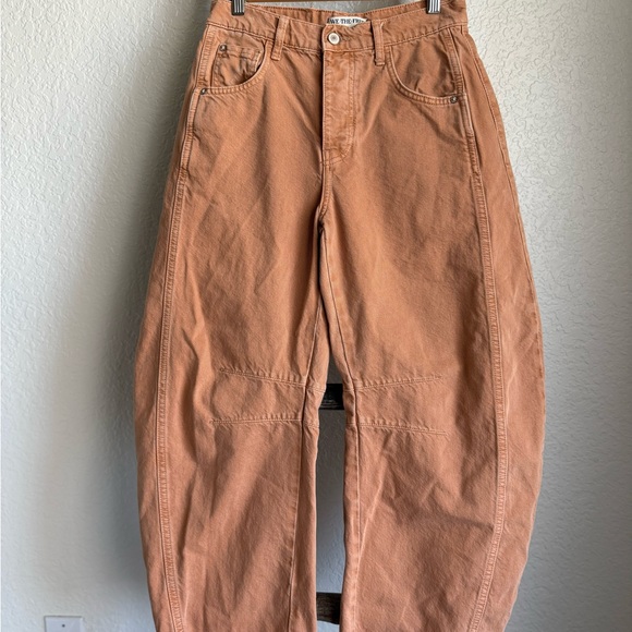 We The Free Pants - Freepeople Barrel Jeans “Ginger Root”
